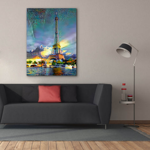 Image of 'Paris France Eiffel Tower' by Pedro Gavidia, Canvas Wall Art,40 x 54