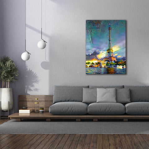 Image of 'Paris France Eiffel Tower' by Pedro Gavidia, Canvas Wall Art,40 x 54