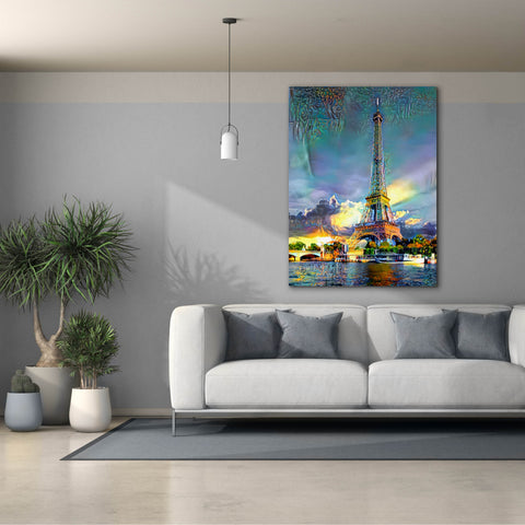 Image of 'Paris France Eiffel Tower' by Pedro Gavidia, Canvas Wall Art,40 x 54