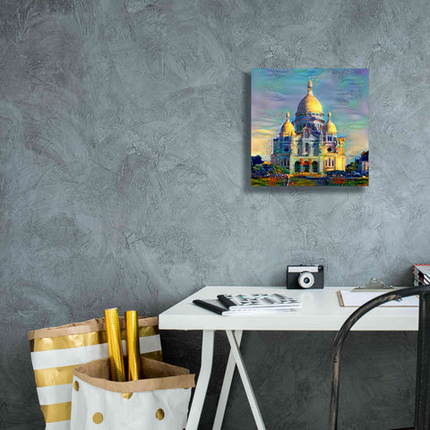Image of 'Paris France Basilica of the Sacred Heart Sacre Coeur' by Pedro Gavidia, Canvas Wall Art,12 x 12