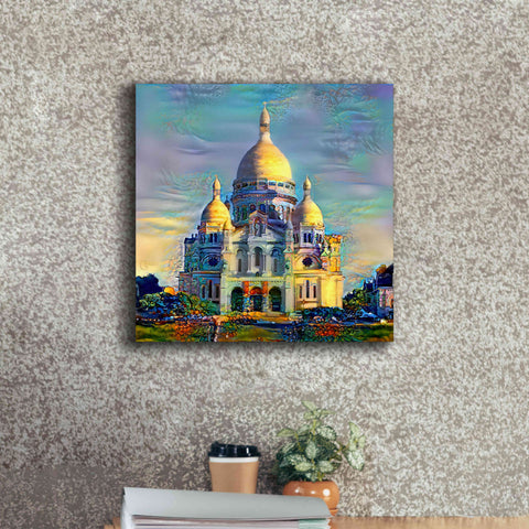 Image of 'Paris France Basilica of the Sacred Heart Sacre Coeur' by Pedro Gavidia, Canvas Wall Art,18 x 18