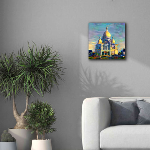 Image of 'Paris France Basilica of the Sacred Heart Sacre Coeur' by Pedro Gavidia, Canvas Wall Art,18 x 18