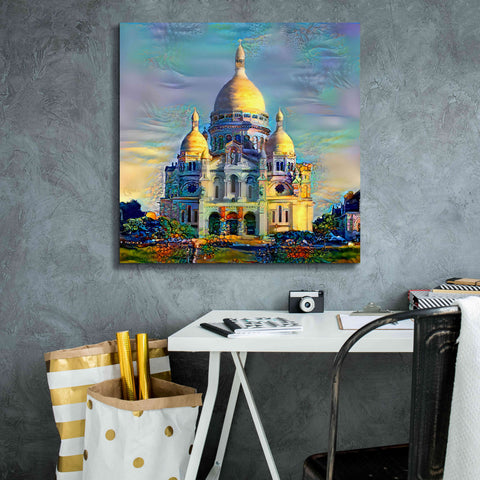 Image of 'Paris France Basilica of the Sacred Heart Sacre Coeur' by Pedro Gavidia, Canvas Wall Art,26 x 26