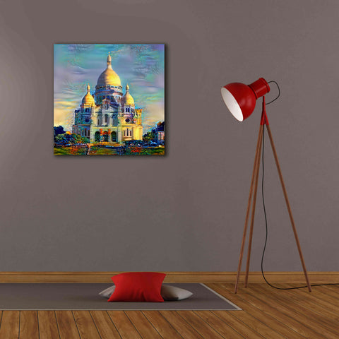 Image of 'Paris France Basilica of the Sacred Heart Sacre Coeur' by Pedro Gavidia, Canvas Wall Art,26 x 26