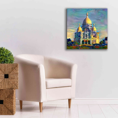 Image of 'Paris France Basilica of the Sacred Heart Sacre Coeur' by Pedro Gavidia, Canvas Wall Art,26 x 26
