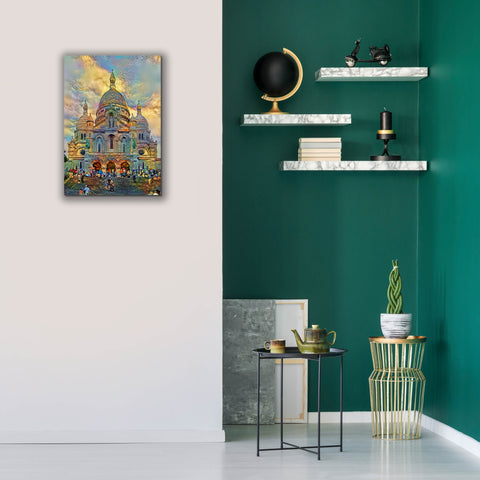 Image of 'Paris France Basilica of the Sacred Heart Sacre Coeur 2' by Pedro Gavidia, Canvas Wall Art,18 x 26