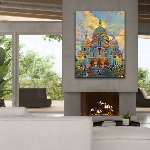 Image of 'Paris France Basilica of the Sacred Heart Sacre Coeur 2' by Pedro Gavidia, Canvas Wall Art,40 x 54