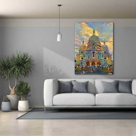 Image of 'Paris France Basilica of the Sacred Heart Sacre Coeur 2' by Pedro Gavidia, Canvas Wall Art,40 x 54