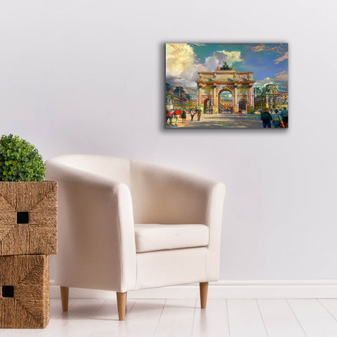 Image of 'Paris France Arch of Carrousel' by Pedro Gavidia, Canvas Wall Art,26 x 18