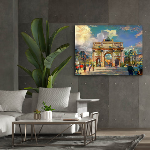 Image of 'Paris France Arch of Carrousel' by Pedro Gavidia, Canvas Wall Art,54 x 40