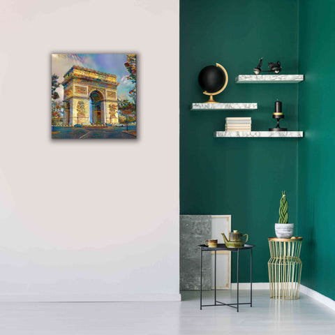Image of 'Paris France Arc de Triomphe' by Pedro Gavidia, Canvas Wall Art,26 x 26