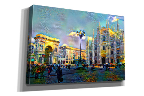 Image of 'Milan Italy Piazza del Duomo' by Pedro Gavidia, Canvas Wall Art