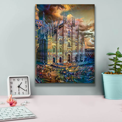 Image of 'Milan Italy Domm Cathedral' by Pedro Gavidia, Canvas Wall Art,12 x 16