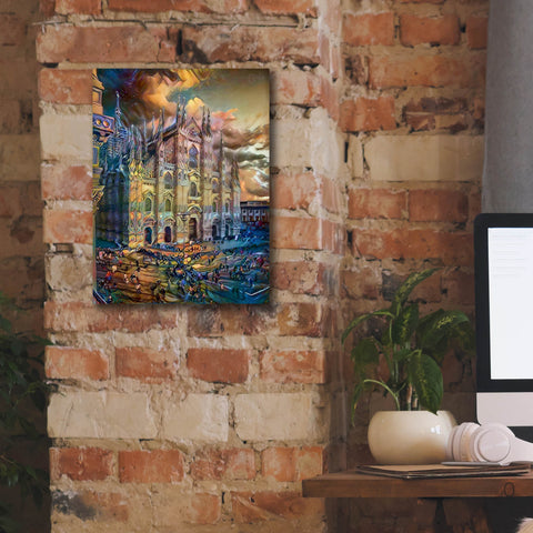 Image of 'Milan Italy Domm Cathedral' by Pedro Gavidia, Canvas Wall Art,12 x 16