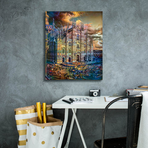 Image of 'Milan Italy Domm Cathedral' by Pedro Gavidia, Canvas Wall Art,20 x 24