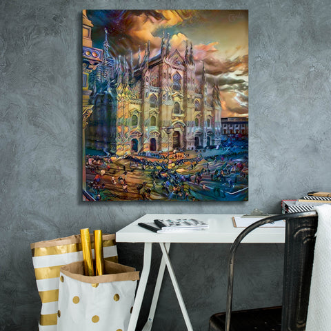 Image of 'Milan Italy Domm Cathedral' by Pedro Gavidia, Canvas Wall Art,26 x 30