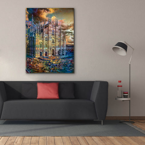 Image of 'Milan Italy Domm Cathedral' by Pedro Gavidia, Canvas Wall Art,40 x 54