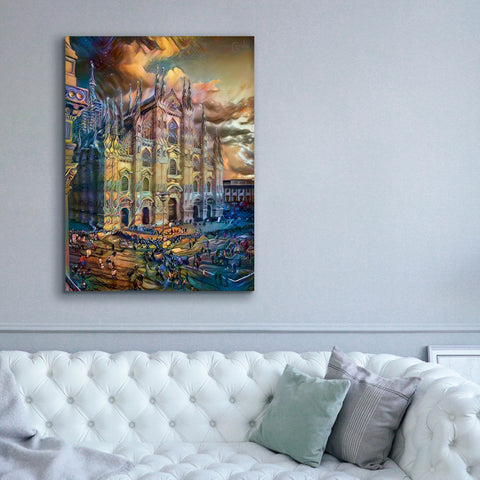 Image of 'Milan Italy Domm Cathedral' by Pedro Gavidia, Canvas Wall Art,40 x 54