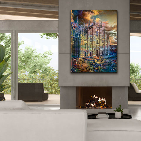 Image of 'Milan Italy Domm Cathedral' by Pedro Gavidia, Canvas Wall Art,40 x 54