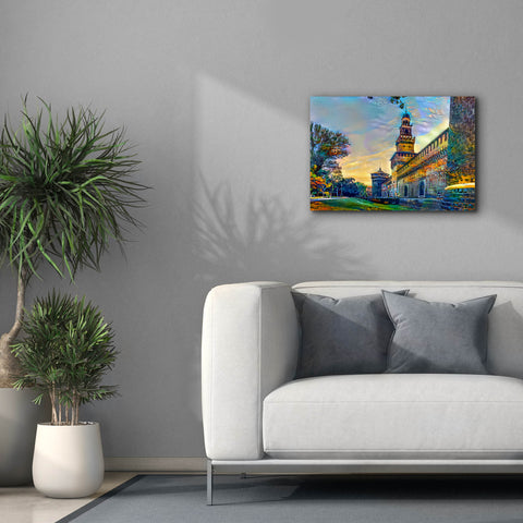 Image of 'Milan Italy Castello Sforzesco' by Pedro Gavidia, Canvas Wall Art,26 x 18