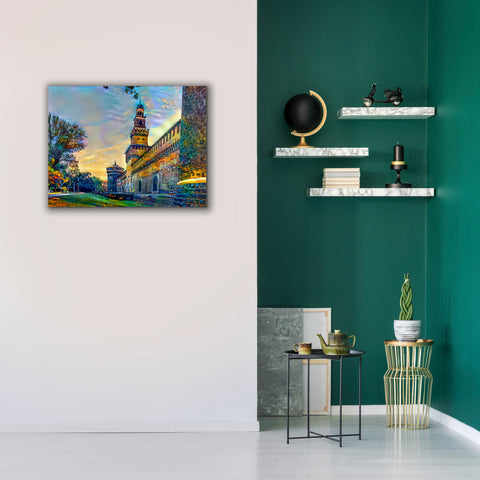 Image of 'Milan Italy Castello Sforzesco' by Pedro Gavidia, Canvas Wall Art,34 x 26