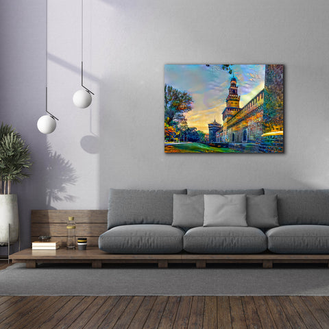 Image of 'Milan Italy Castello Sforzesco' by Pedro Gavidia, Canvas Wall Art,54 x 40