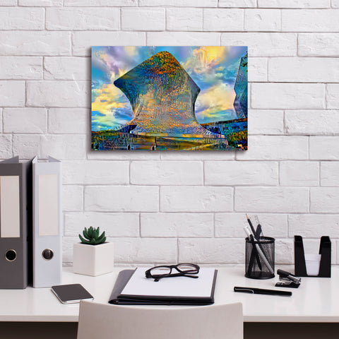 Image of 'Mexico City Soumaya Museum' by Pedro Gavidia, Canvas Wall Art,18 x 12