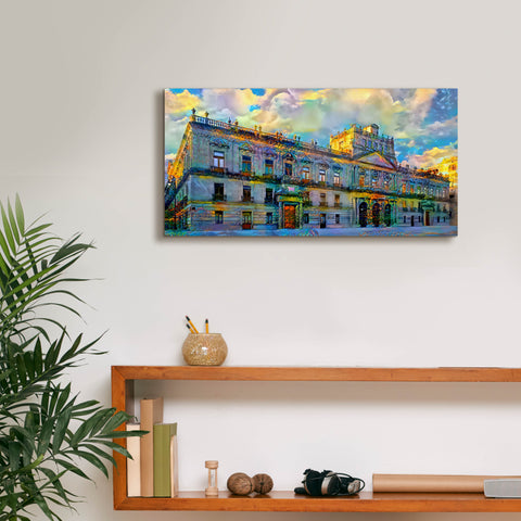 Image of 'Mexico City Palace of Mines' by Pedro Gavidia, Canvas Wall Art,24 x 12