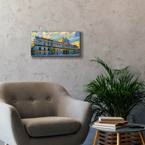 Image of 'Mexico City Palace of Mines' by Pedro Gavidia, Canvas Wall Art,24 x 12
