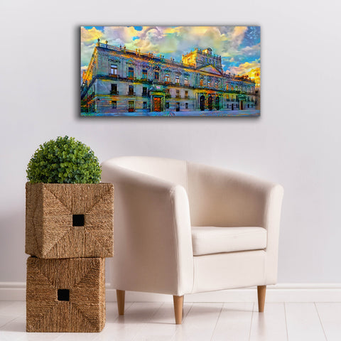 Image of 'Mexico City Palace of Mines' by Pedro Gavidia, Canvas Wall Art,40 x 20