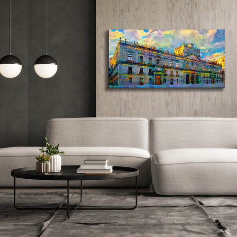 Image of 'Mexico City Palace of Mines' by Pedro Gavidia, Canvas Wall Art,60 x 30