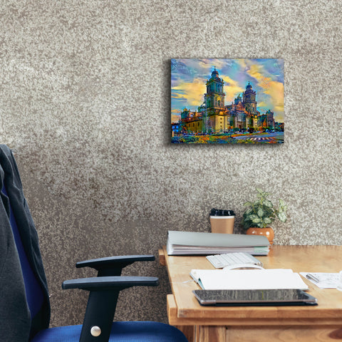 Image of 'Mexico City Metropolitan Cathedral' by Pedro Gavidia, Canvas Wall Art,16 x 12