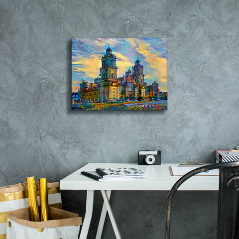 Image of 'Mexico City Metropolitan Cathedral' by Pedro Gavidia, Canvas Wall Art,16 x 12