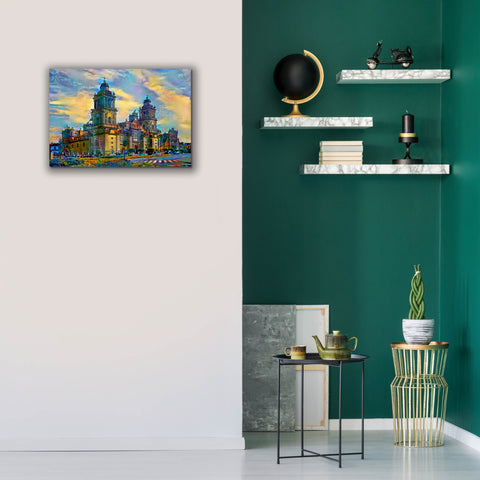 Image of 'Mexico City Metropolitan Cathedral' by Pedro Gavidia, Canvas Wall Art,26 x 18
