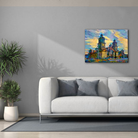 Image of 'Mexico City Metropolitan Cathedral' by Pedro Gavidia, Canvas Wall Art,34 x 26