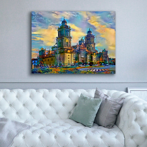 Image of 'Mexico City Metropolitan Cathedral' by Pedro Gavidia, Canvas Wall Art,54 x 40