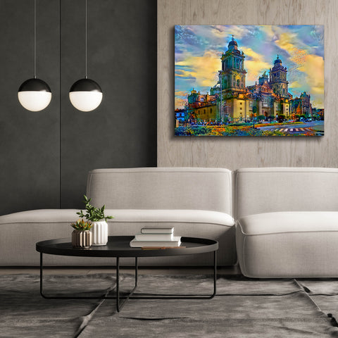 Image of 'Mexico City Metropolitan Cathedral' by Pedro Gavidia, Canvas Wall Art,54 x 40