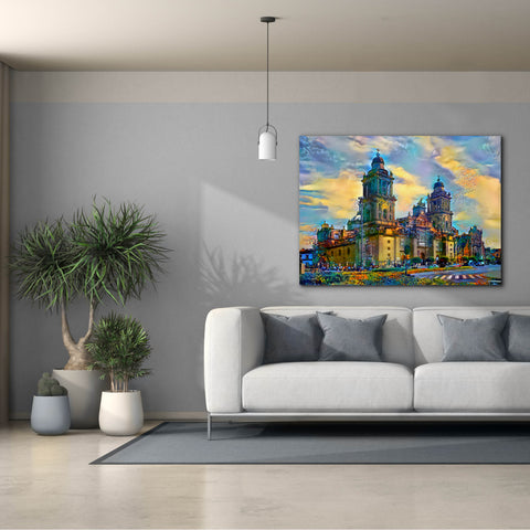 Image of 'Mexico City Metropolitan Cathedral' by Pedro Gavidia, Canvas Wall Art,54 x 40