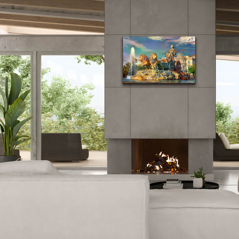Image of 'Madrid Spain Cibeles Fountain' by Pedro Gavidia, Canvas Wall Art,40 x 26