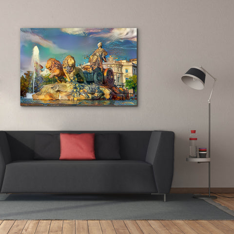 Image of 'Madrid Spain Cibeles Fountain' by Pedro Gavidia, Canvas Wall Art,60 x 40