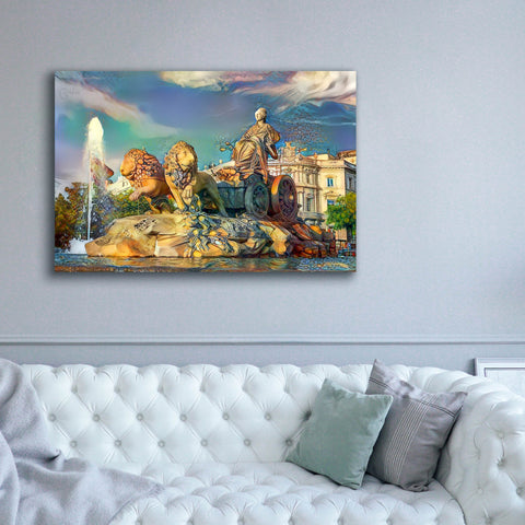 Image of 'Madrid Spain Cibeles Fountain' by Pedro Gavidia, Canvas Wall Art,60 x 40