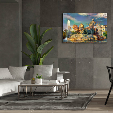 Image of 'Madrid Spain Cibeles Fountain' by Pedro Gavidia, Canvas Wall Art,60 x 40