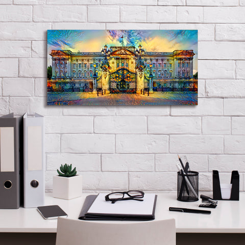 Image of 'London England Buckingham Palace' by Pedro Gavidia, Canvas Wall Art,24 x 12