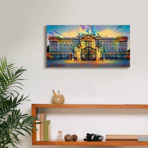 Image of 'London England Buckingham Palace' by Pedro Gavidia, Canvas Wall Art,24 x 12