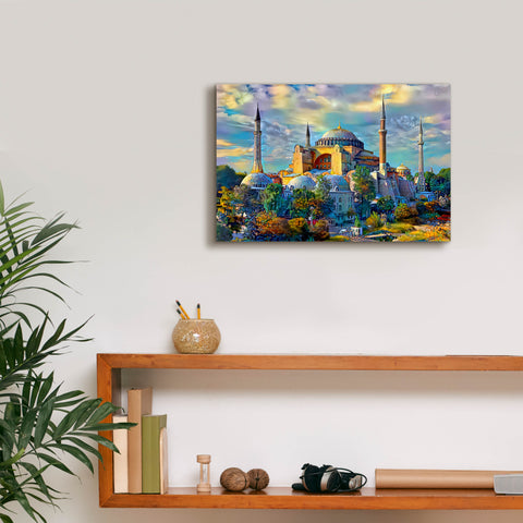 Image of 'Istanbul Turkey Hagia Sophia' by Pedro Gavidia, Canvas Wall Art,18 x 12