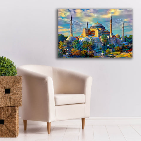Image of 'Istanbul Turkey Hagia Sophia' by Pedro Gavidia, Canvas Wall Art,40 x 26
