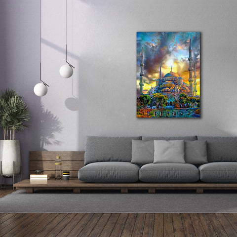 Image of 'Istanbul Turkey Blue Mosque' by Pedro Gavidia, Canvas Wall Art,40 x 54