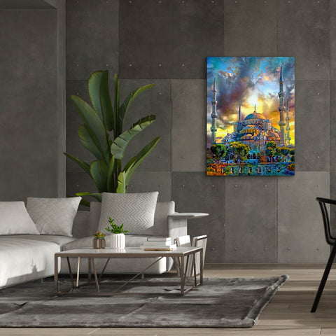 Image of 'Istanbul Turkey Blue Mosque' by Pedro Gavidia, Canvas Wall Art,40 x 54
