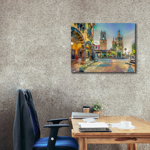 Image of 'Guanajuato Mexico San Miguel de Allende' by Pedro Gavidia, Canvas Wall Art,34 x 26