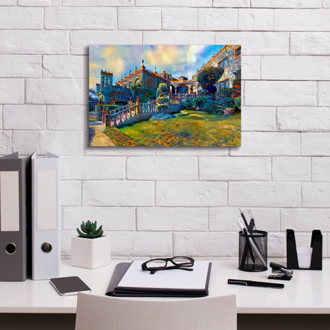 Image of 'Guanajuato Mexico Castillo de Santa Cecilia staircase' by Pedro Gavidia, Canvas Wall Art,18 x 12